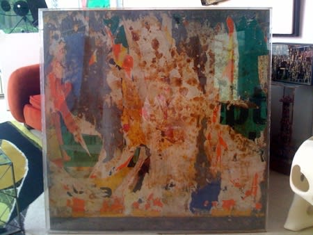 Raymond Hains Sans titre Tôle lacérée 100 x 101 cm