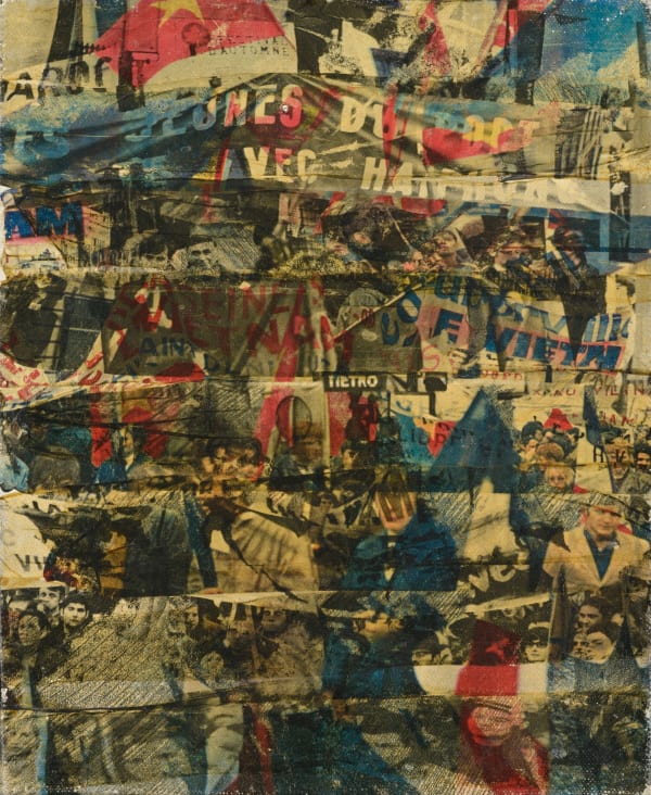 Gil Joseph Wolman manifestations, ca. 1968 art scotch sur toile 27 x 22 cm