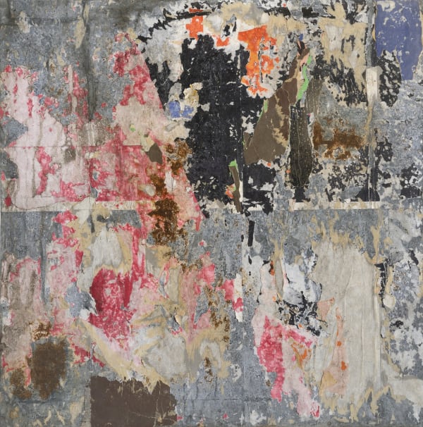 Raymond Hains Sans titre affiches lacérées sur tôle 84 x 84 cm (archives)
