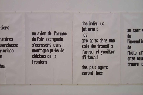 Gil Joseph Wolman Quelques jours en aout 1976 Typographie imprimée, sur papier, à 100 exemplaires 46 x 30 cm
