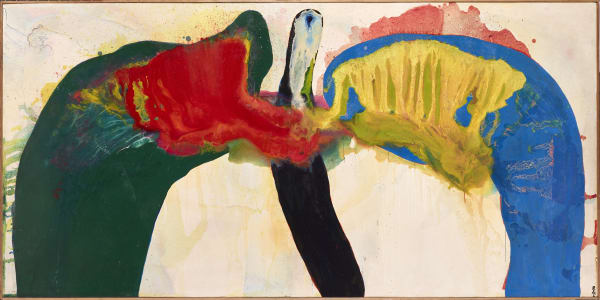 Sadamasa Motonaga Work 145 huile et résine synthétique sur canvas 136,3 x 274,4 cm 53 5/8 x 108 1/8 in.