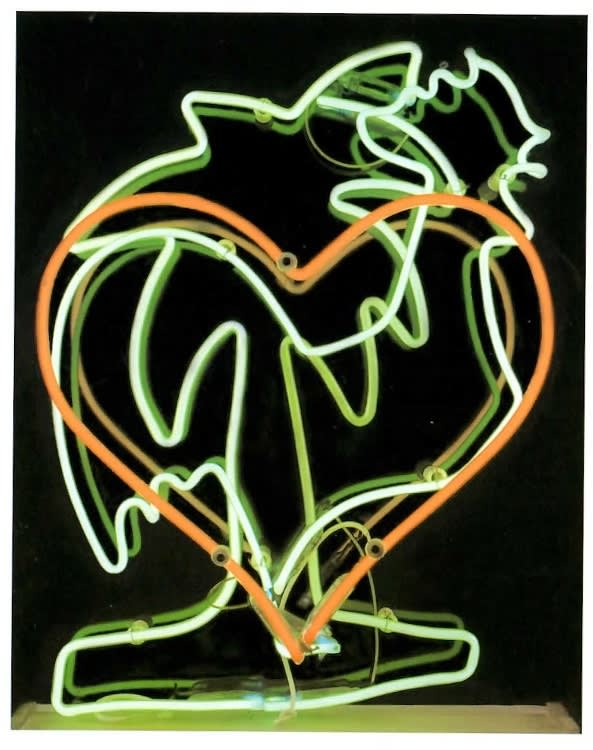 Martial Raysse Nice néon néon : 62 x 50 cm - socle : 121 x 50 cm