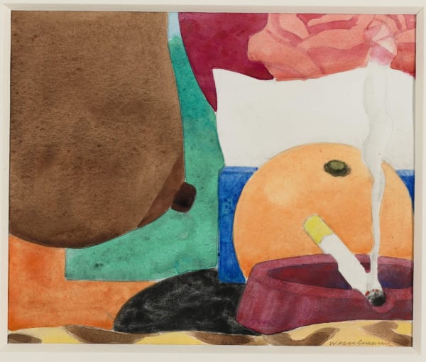 Tom Wesselmann Drawing for bedroom painting #13 liquitex et crayon sur papier 14,6 x 17,8 cm