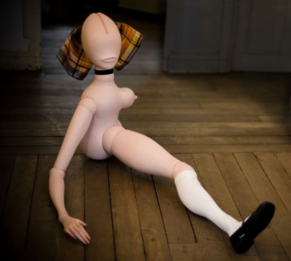 Hans Bellmer La demi-poupée Sculpture en bois peint 120 x 40 cm (archives)