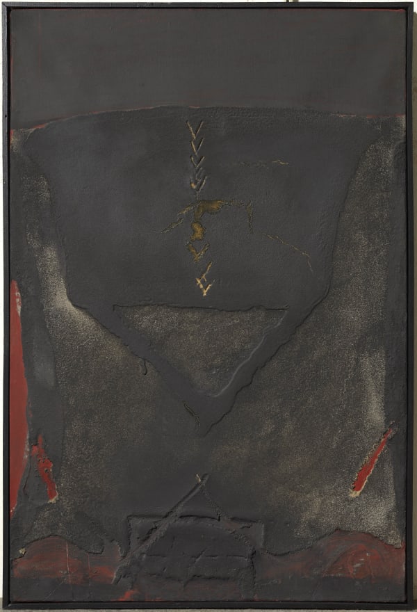 Antoni Tapies Materia sobre tela huile et sable sur toile 81,3 x 54,5 cm 32 1/8 x 21 1/2 in