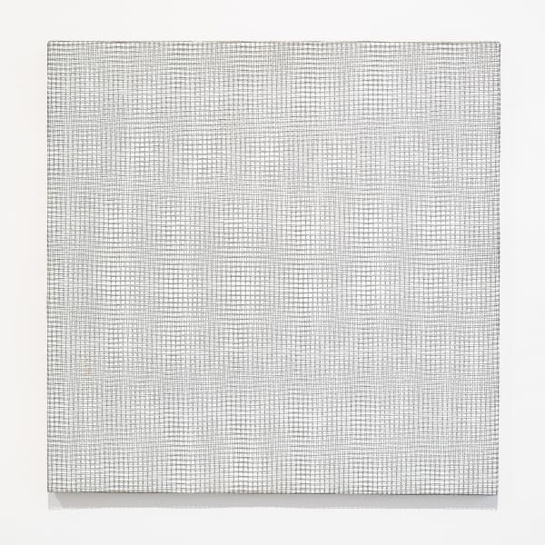 François Morellet Deux trames de grillage -2+2 Fil de fer, bois, peinture 60 x 60 cm 23 1/2 x 23 1/2 in.