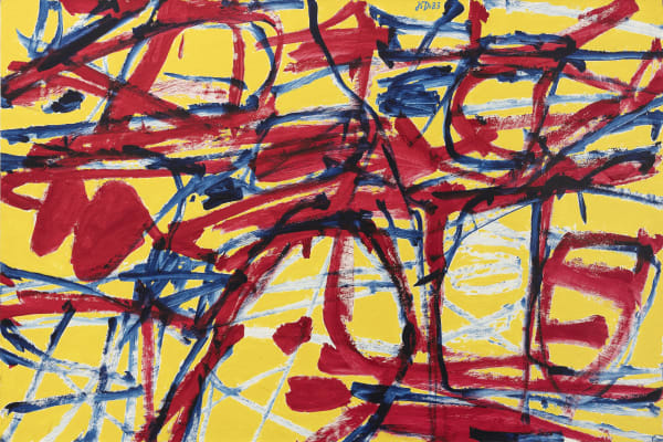 Jean Dubuffet Mire G37 (kowloon) Acrylique sur papier entoilé 67 x 100 cm 25 19/32 x 39 3/8