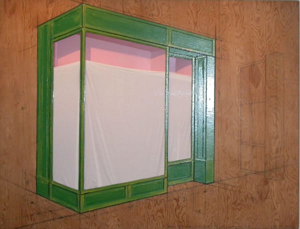 Christo Green Store Front project Construction à technique mixte 91,5 x 122 cm 36 by 48 in.