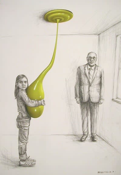 hans hemmert, hh/068/03, 2003 dessin à l'encre et crayon, 41 x 29 cm