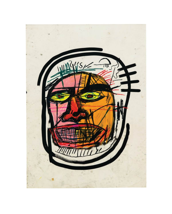 Jean-Michel Basquiat Untitled (Head) Encre et pastel gras sur papier 76,2 x 55,9 cm 30 x 22 1/8 in