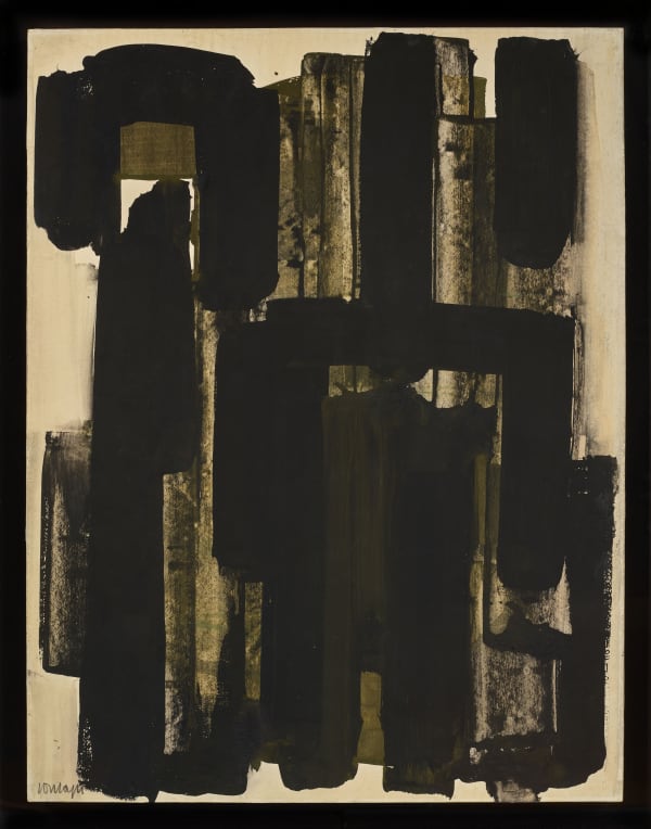 Pierre Soulages Gouache 65 x 50 - M57 Gouache 65 x 50 cm