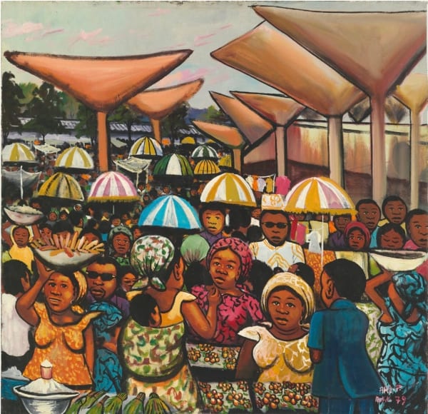 Moké, Sans Titre (Scène de marché), 1979