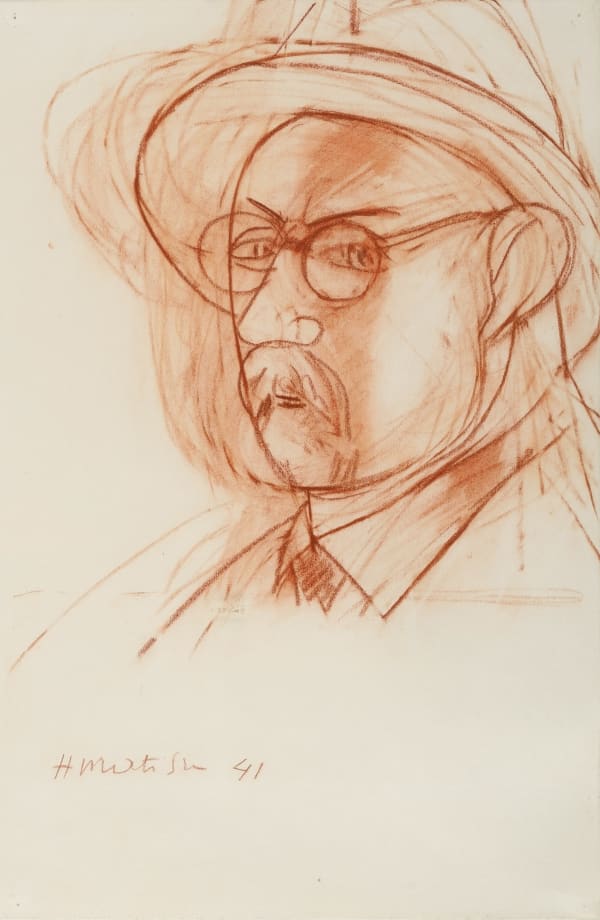Henri Matisse Autoportrait sanguine sur papier 40,8 x 26,6 cm 6 1/8 x 10 1/2 in.