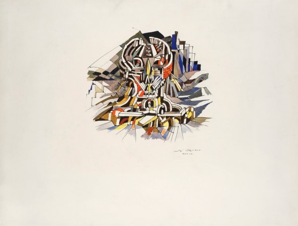 André Masson La ville cranienne encre et gouache sur papier 35 x 44 cm (disponible) 35 x 44 cm