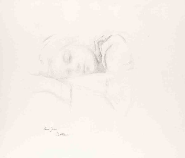 Klossowski De Rola, Dit Balthus Katia Crayon sur papier 63,7x 73 cm 23¾ x 27½ in.