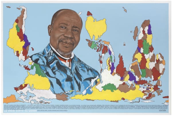Chéri Samba, La vraie carte du monde (N°1), 2011