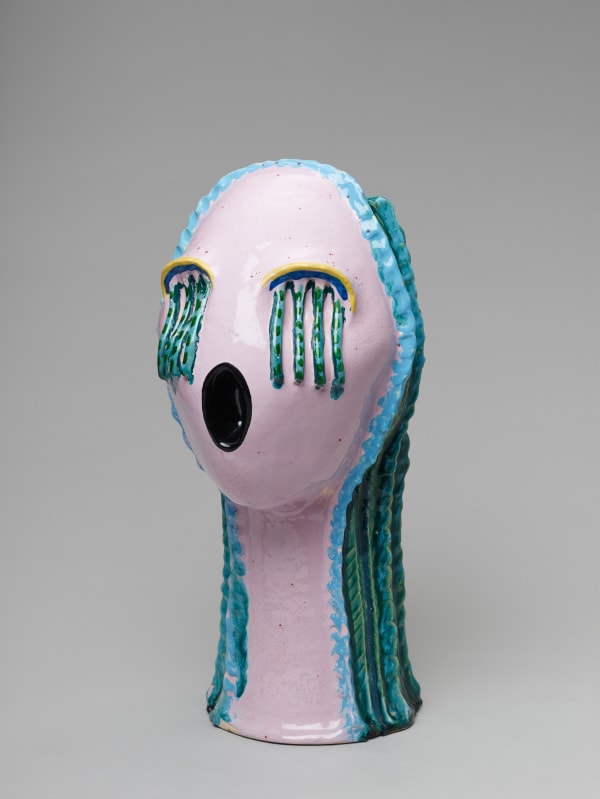Kiki Kogelnik Sleepy Head Céramique vernis 45 x 17 x 17 cm 17 3/4 x 6 3/4 x 6 3/4 inches