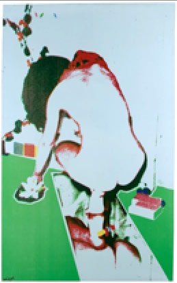 Alain Jacquet TUB Sérigraphie sur toile 130 x 80 cm