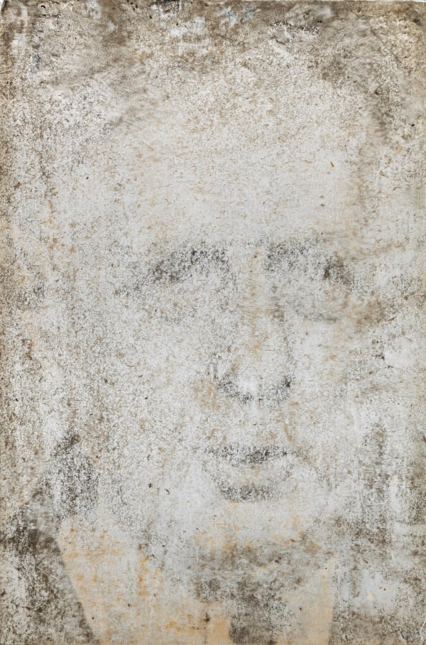 Gil Joseph Wolman De Gaulle, 1972 art scotch sur feuille plastique sur bois 27 x 18 cm