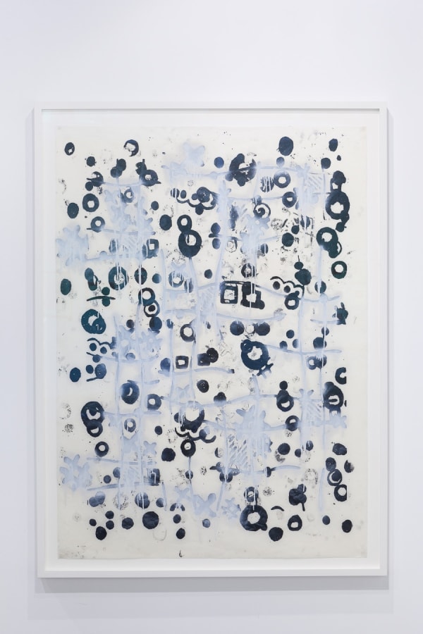 Christopher Wool Untitled papier de riz, alkyde et gouache 167,5 x 120 cm 65 3/4 x 47 1/4