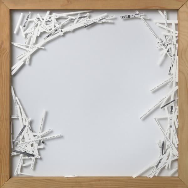 Gil Joseph Wolman W la liberta (Mai 68) papiers découpés, montage, entre deux feuilles de plexiglas 54,5 x 54,5 cm (disponible) 54,5 x 54,5 cm (available)