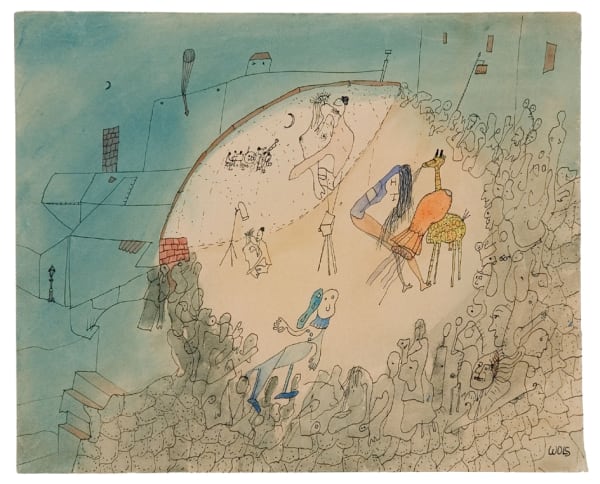 Wols Le cirque (prise de vue et projection simultanée) aquarelle et encre de chine sur papier 24 x 29.5 cm