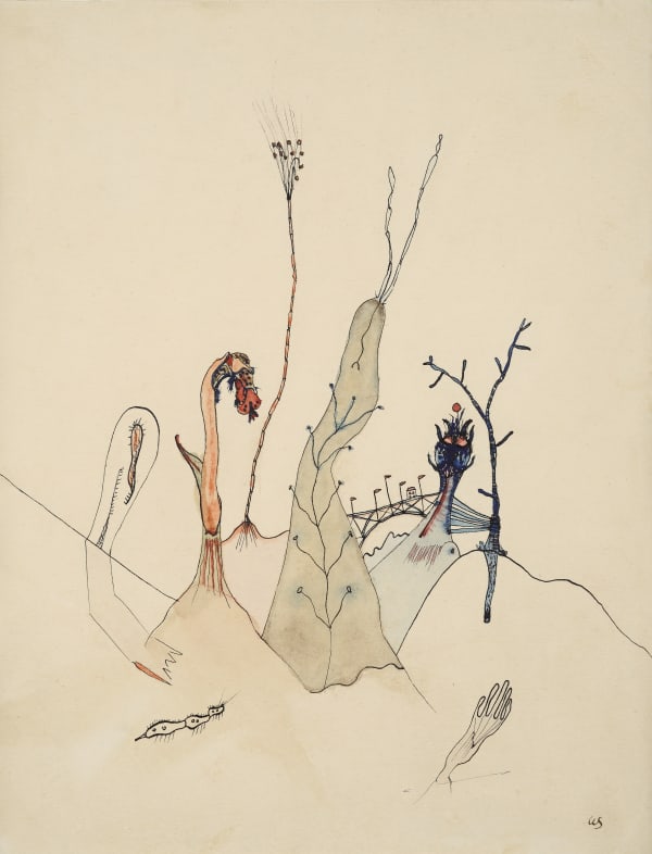 Wols Dans le sable aquarelle et encre de Chine sur papier 23 x 17,5 cm 9 1/2 x 6 7/8 in