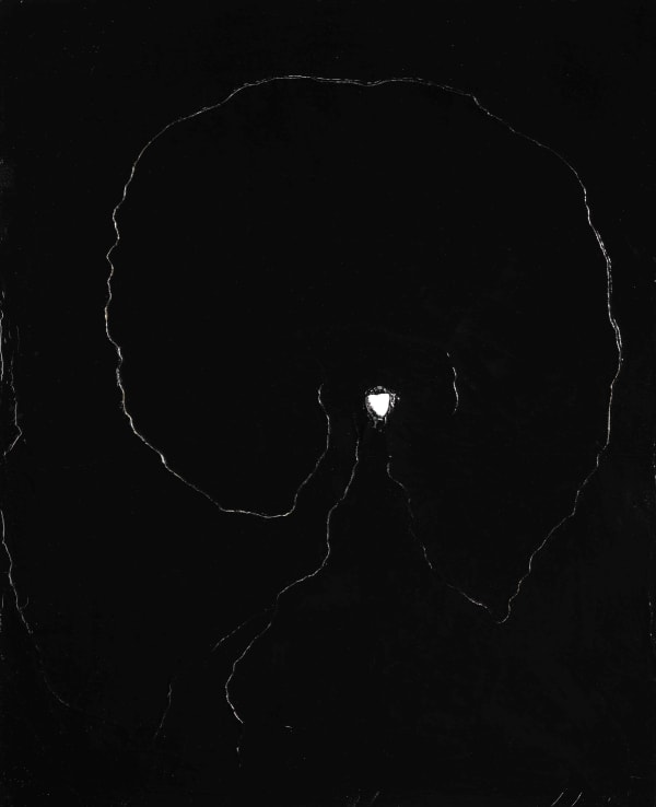 Lucio Fontana Concetto Spaziale huile et grafitti sur toile 70 x 60 cm