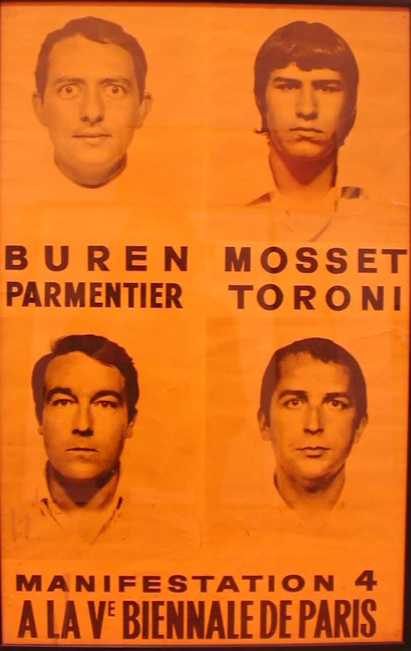 daniel buren, affiche de manifestation 4, 1967 affiche, 58,6 x 37,5 cm