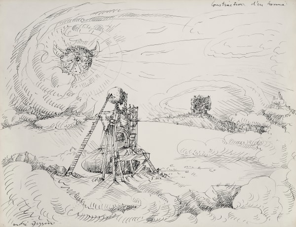 André Masson Construction d'un homme, 1939 encre sur papier 55 x 65 cm