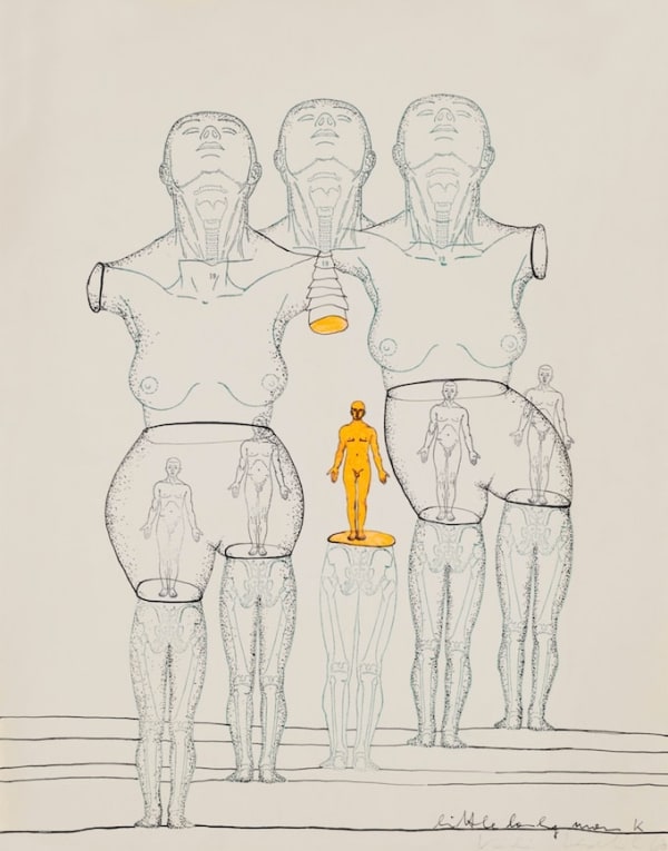 Kiki Kogelnik little lonely man, 1966 acrylique et encre sur papier 54 x 42 cm