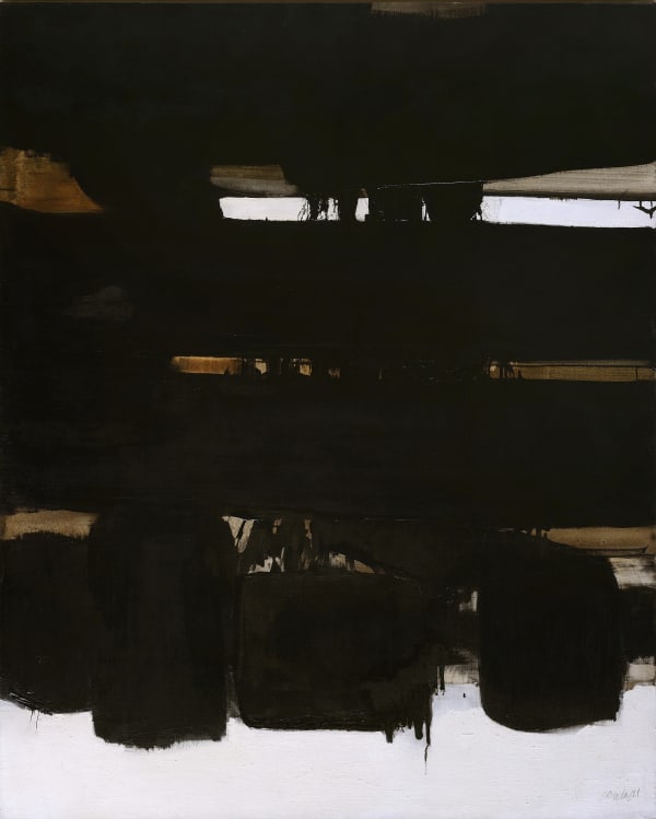 Pierre Soulages Peinture 162 x 130 cm. 16 octobre 1966 huile et brou de noix sur toile 162 x 130 cm
