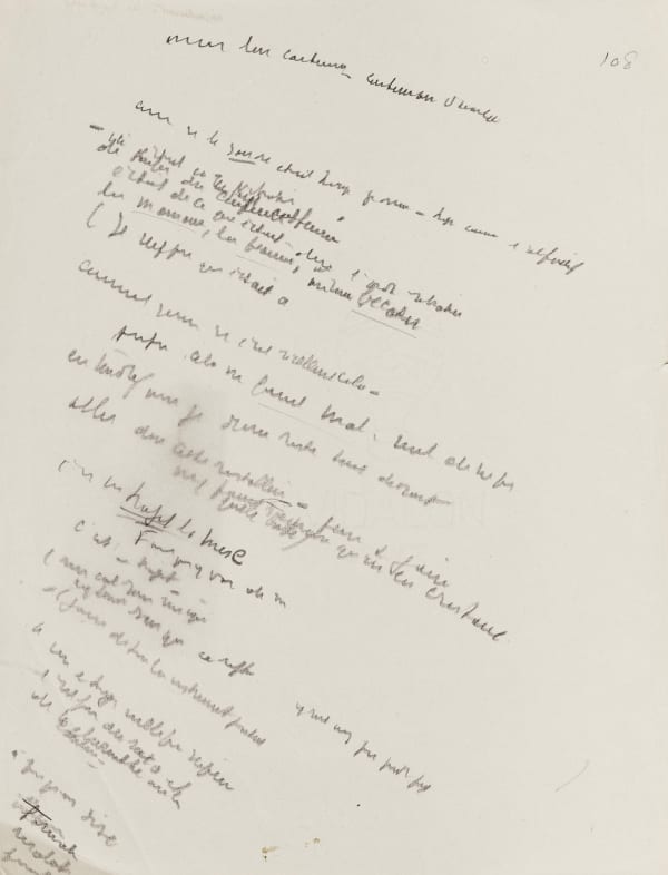 Henri Michaux, Ecriture mescalinienne pour misérable miracle [1955]., ca. 1955