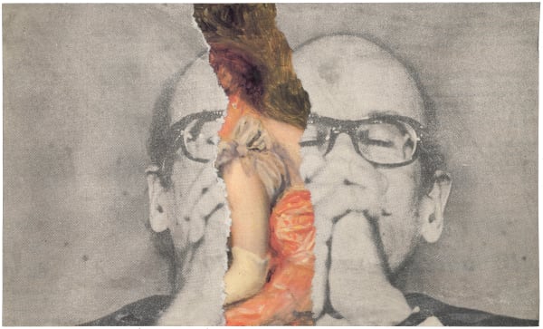 Gil Joseph Wolman Valéry Giscard d'Estaing, ca. 1977 collage papier 12 x 21 cm