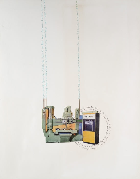 Bernard Heidsieck Machine à mots n° 1 écritures et collage de photographie sur papier 64 x 50 cm (disponible) 10 5/8 by 8 1/4 in. (available)