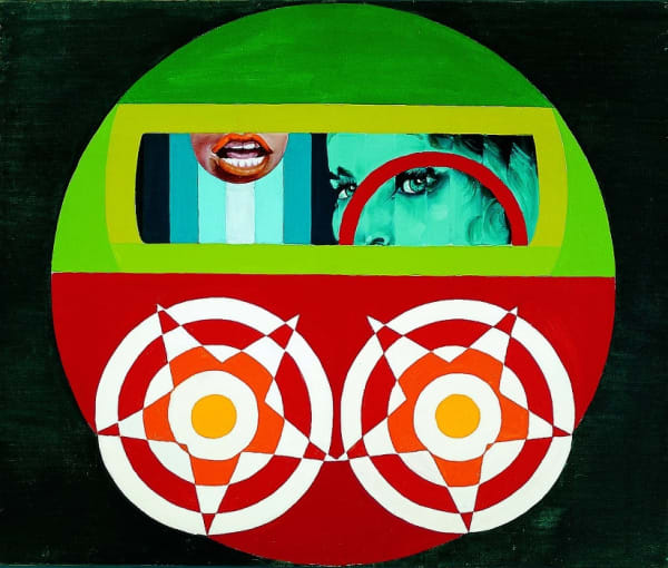Evelyne Axell Rétrovision Huile sur toile 101 x 121 cm