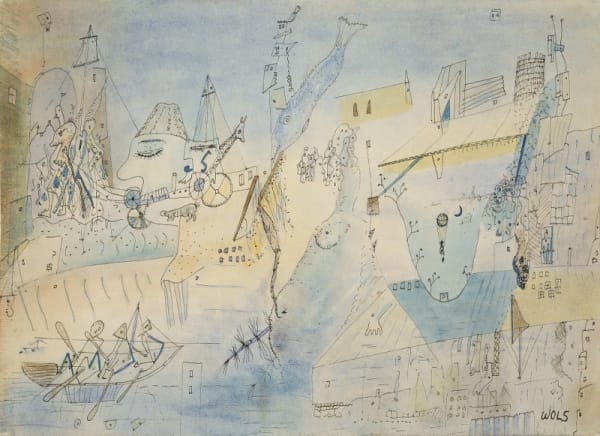 Wols Sans titre (le port) aquarelle sur papier 22,5 x 31,3 cm 14 1/8 by 42 1/2 in.