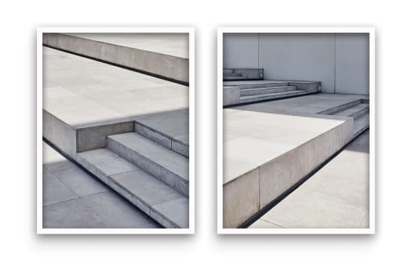 Angela Hau Geometry Poetry #1 (diptych), 2019 Archival pigment print on Hahnemuhle fine art baryta 325gsm paper 32 x 48 in. (32 x 24 in. each) framed