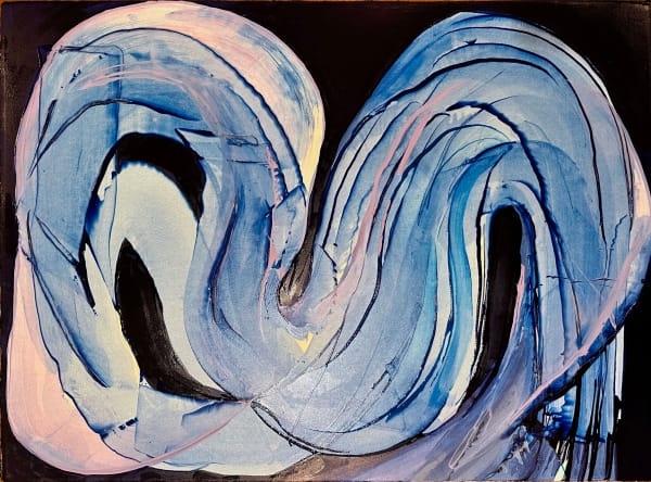 Loreen Oren Layered Waves, 2024 Acrylic on paper 22 x 30 in. 24 x 32 in. framed*