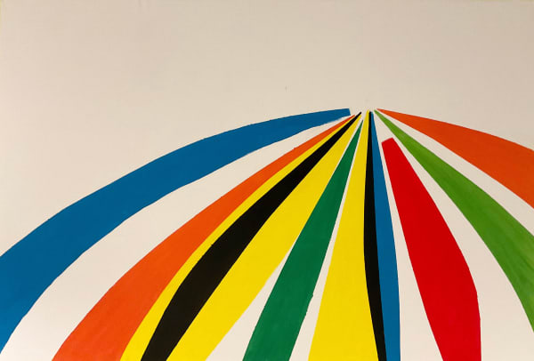 Jimmie James Her fingers were wet with colors, 2023 Acrylic on canvas 40 x 60 in. 101.6 x 152.4 cm.