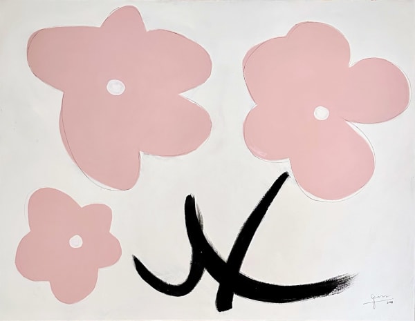Gordon Douglas Ball, 3 Pink Flowers, 2023