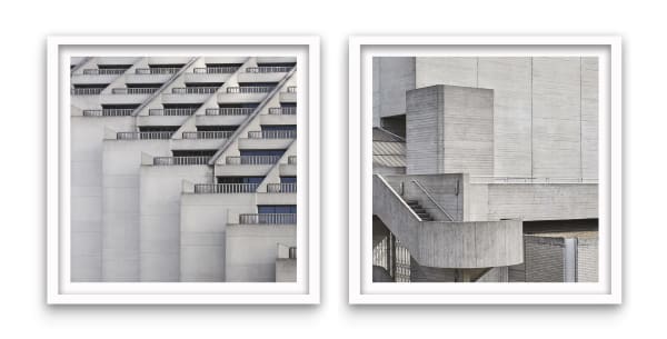 Angela Hau Brutalist Duo (diptych), 2018-2019 Archival pigment print on Hahnemuhle fine art baryta 325gsm paper 26 x 52 in. (26 x 26 in. each) framed