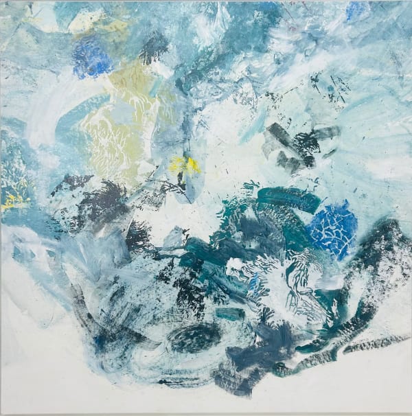 Amelie Ducommun Sensitive Water Mapping #16, 2023 Mixed media on canvas 59 x 59 in. 149.9 x 149.9 cm.