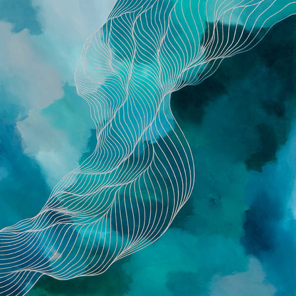 Tracie Cheng Cracks of Light, 2021 Acrylic and oil on canvas 40 x 40 in. 101.6 x 101.6 cm.