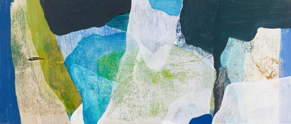 Vidvuds Zviedris Early Blue, 2021 Acrylic on canvas 12 x 27 1/2 in. 30.5 x 69.9 cm.