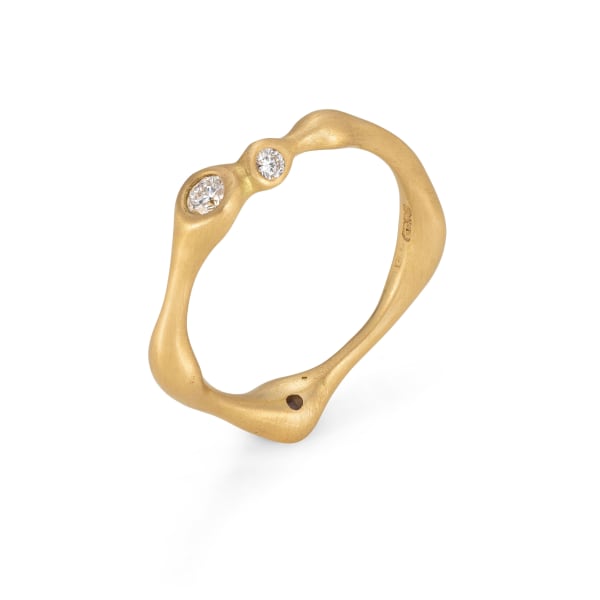 Ed Wilson, 18ct Gold CC Garnet with Diamonds | Size N, 2024