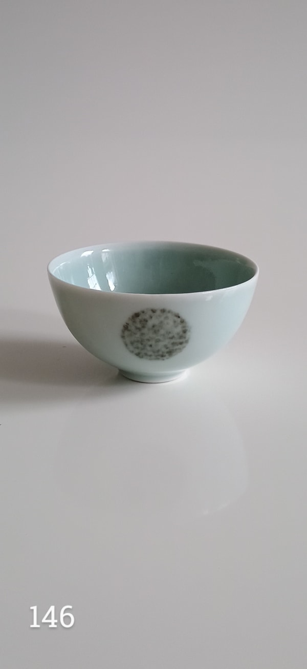 Celadon Bowl with Tenmoku Decoration (146), 2025 Porcelain