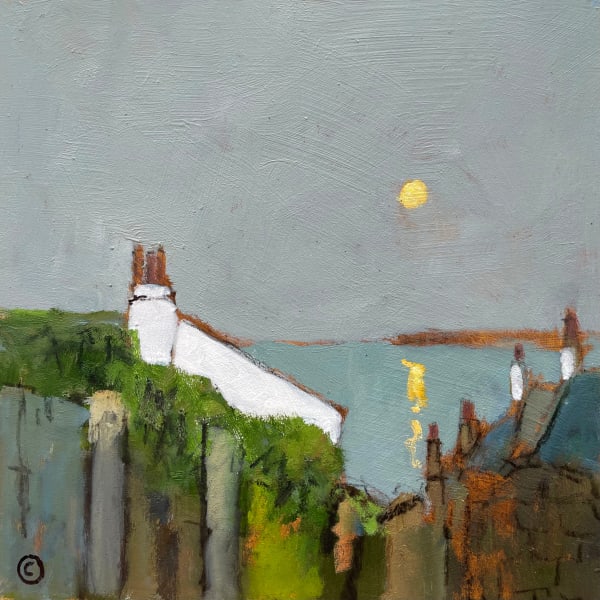 Towards St Ives Bay, 2025 Oil on board