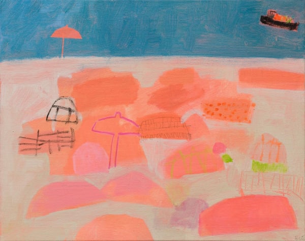 Emma Jeffryes, Orange Beachscape, 2025