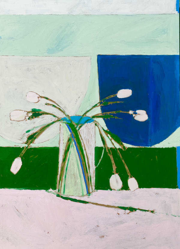 Tulips & Painting, 2025 Oil on board